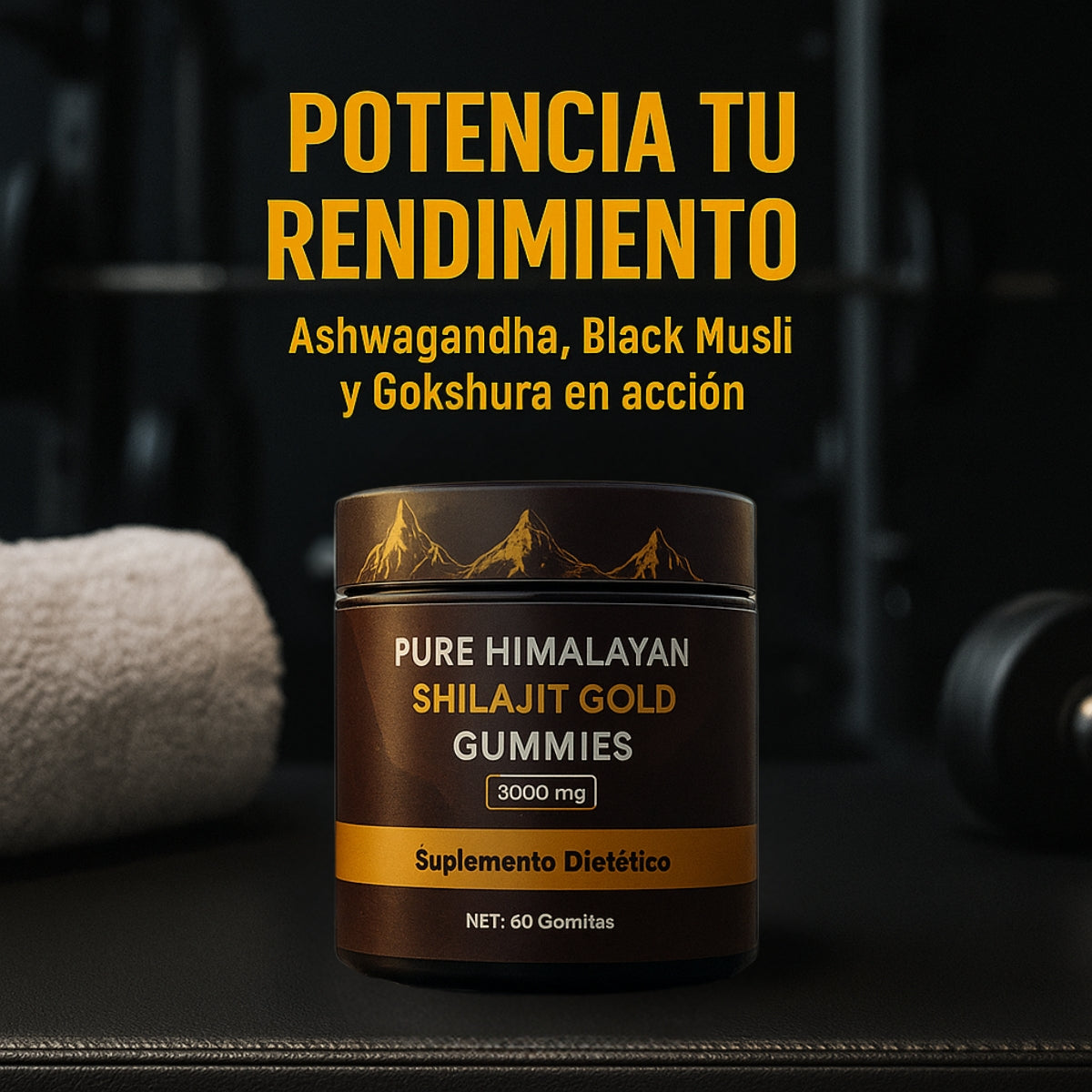 ShilajitGold – Gomitas de Shilajit Puro del Himalaya para Energía y Vitalidad.