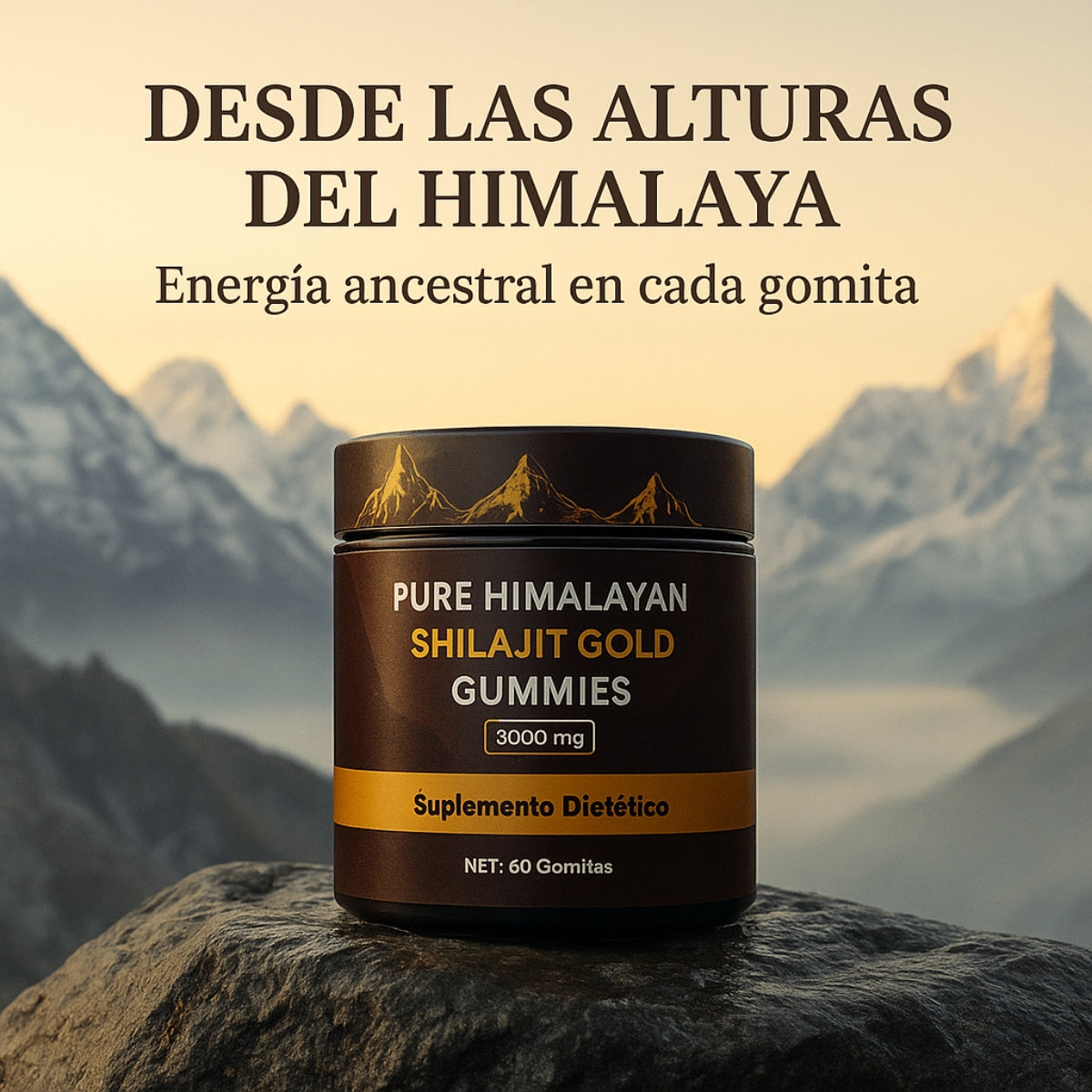 ShilajitGold – Gomitas de Shilajit Puro del Himalaya para Energía y Vitalidad.