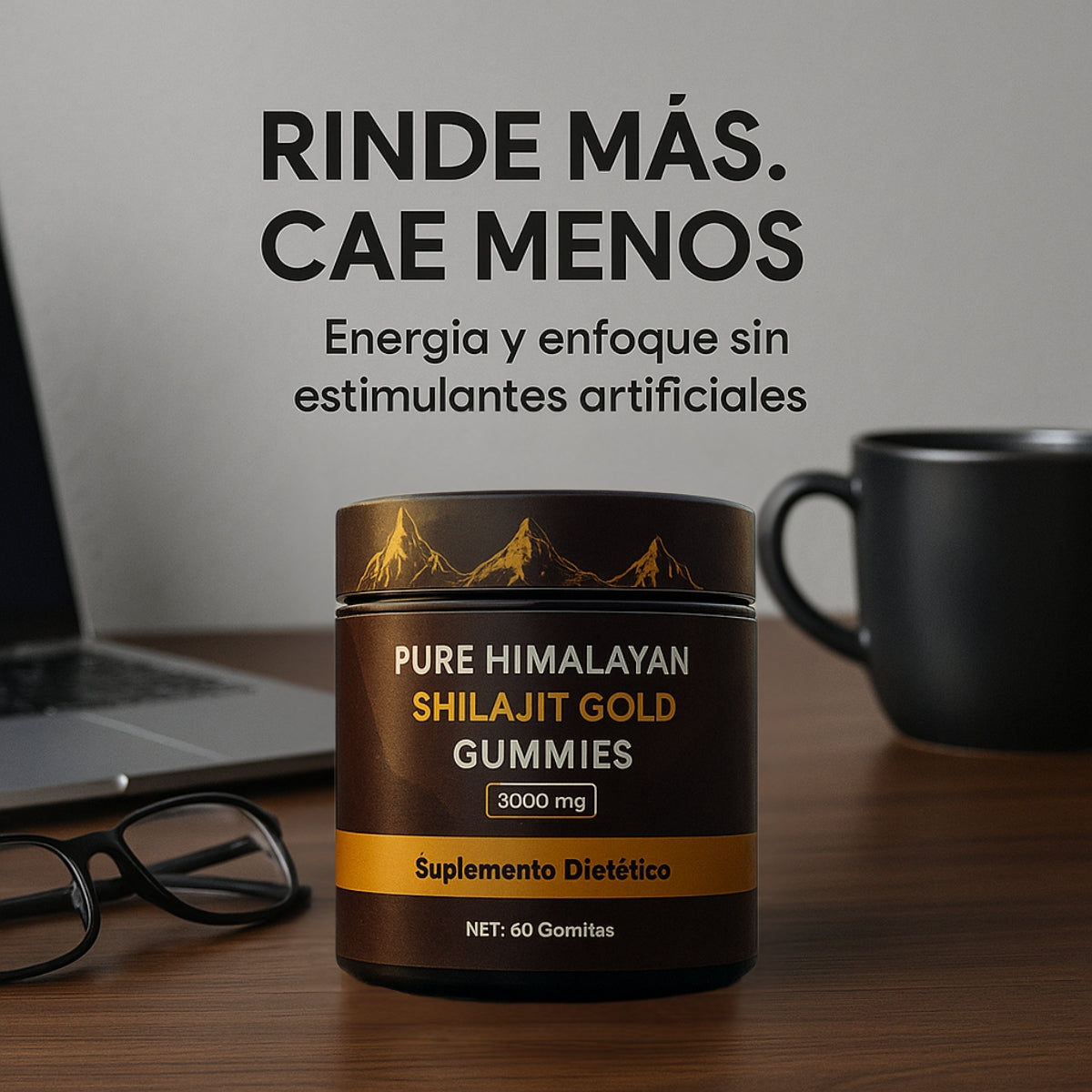 ShilajitGold – Gomitas de Shilajit Puro del Himalaya para Energía y Vitalidad.