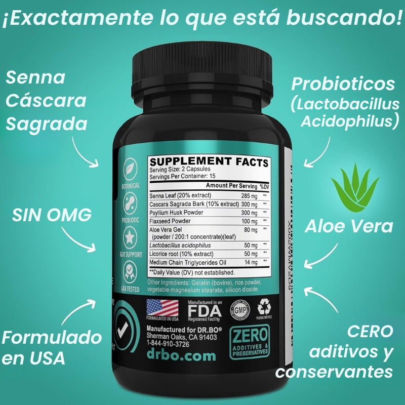 Dr. Bo - Capsulas 15 Days para digestión - OFERTA 2X1