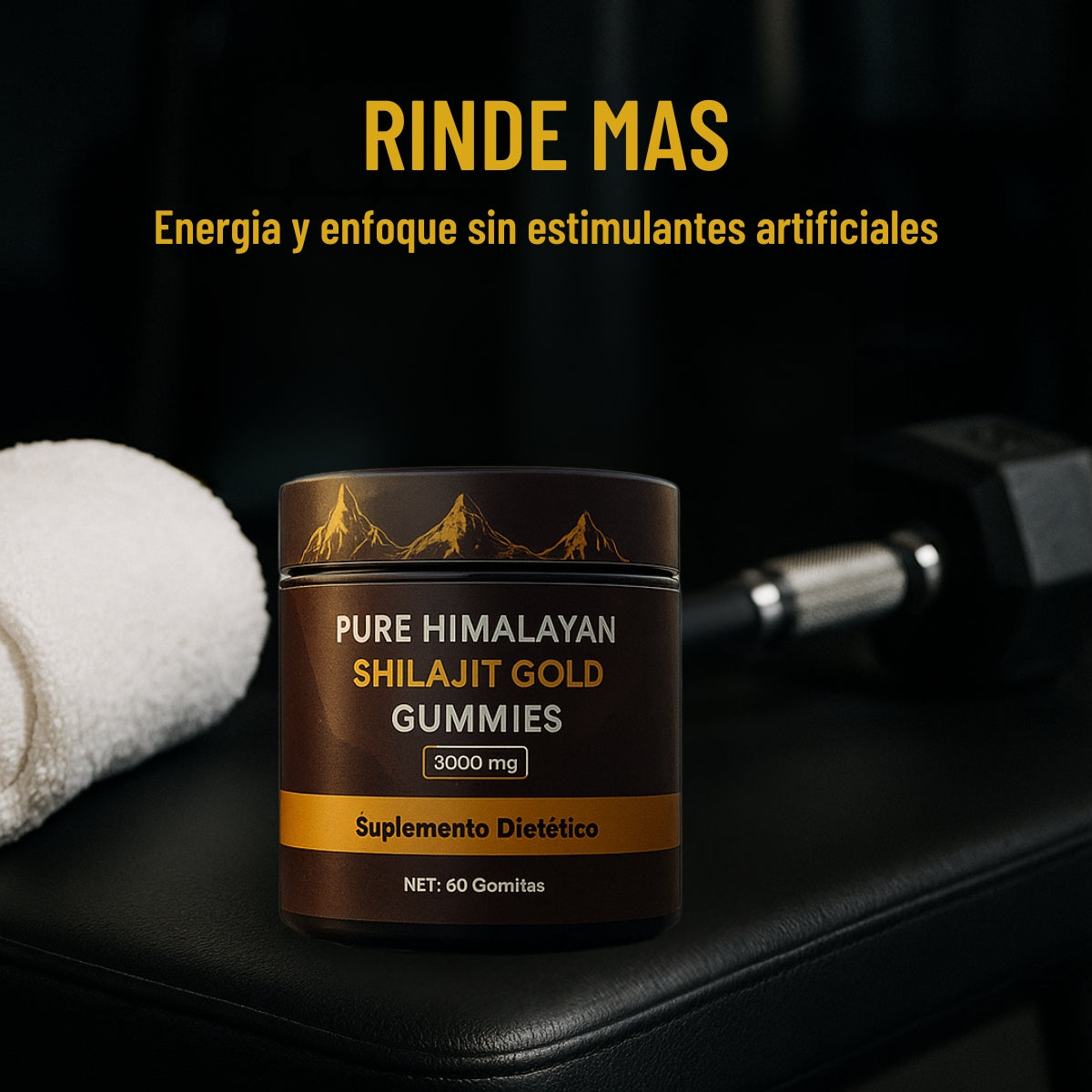 ShilajitGold – Gomitas de Shilajit Puro del Himalaya para Energía y Vitalidad.