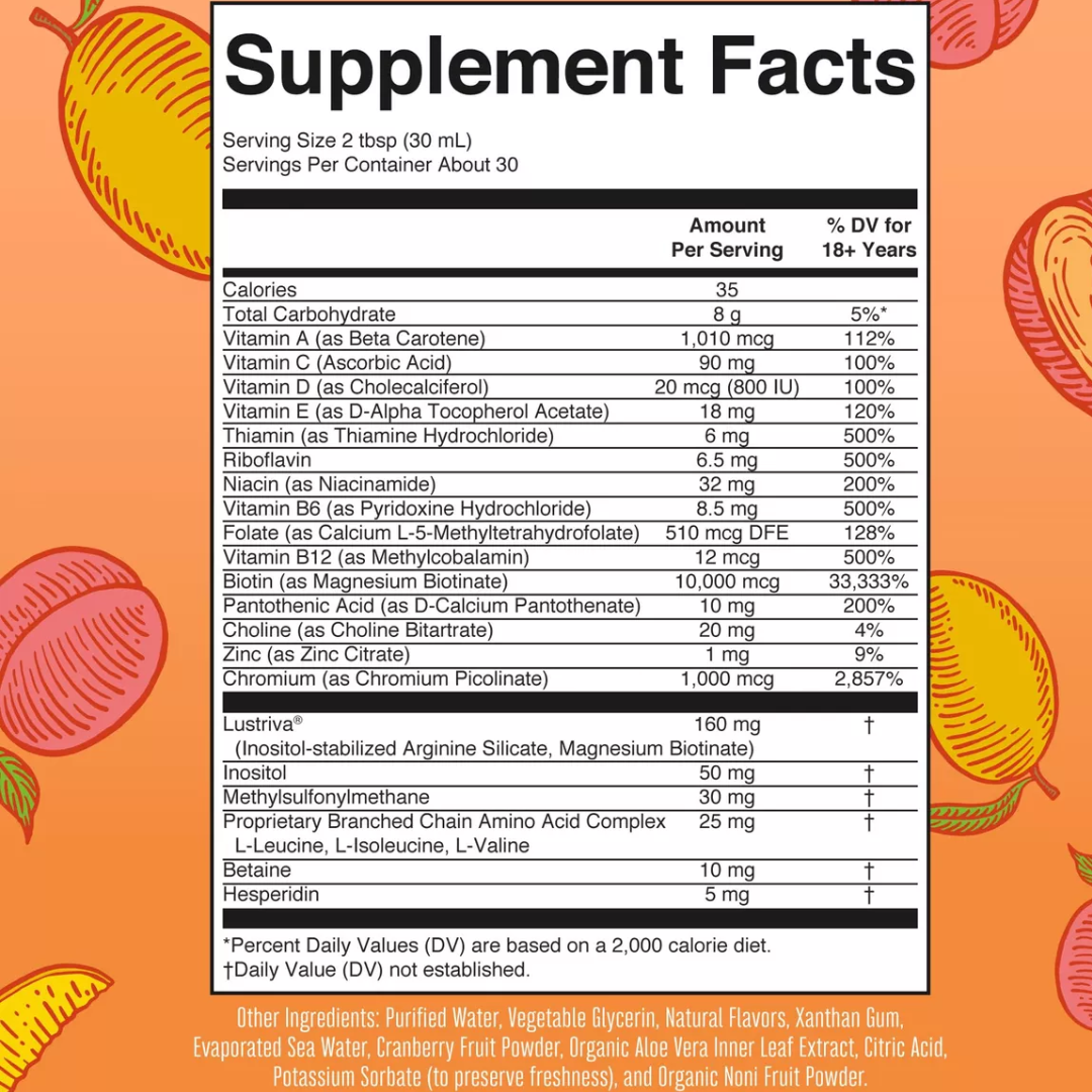 Multivitamínico líquido + Crecimiento del cabello